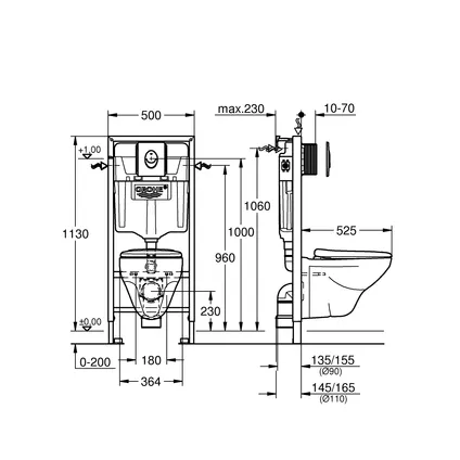 Grohe Solido Pack WC suspendu avec cuvette sans bride Geo - blanc – Image 3